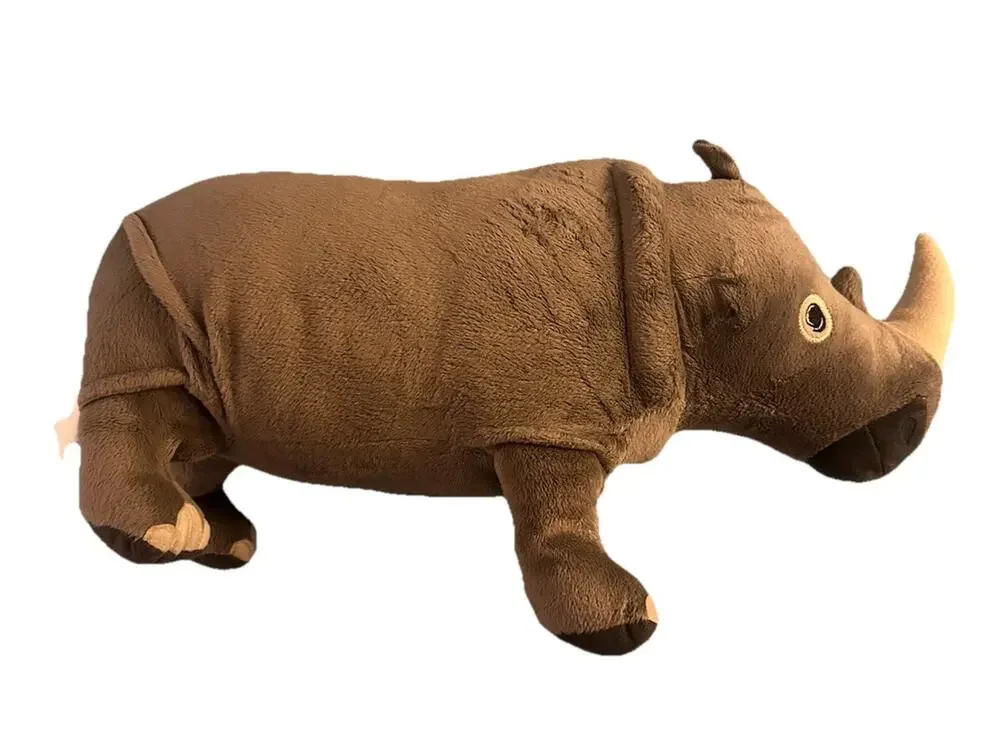 Rhinoceros Rhino Plush Stuffed Animal 14 Inch Gray Safari Wildlife Realistic